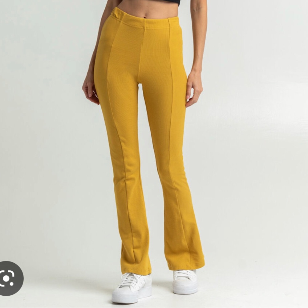 US S Body Glove Ribbed Flare Pants